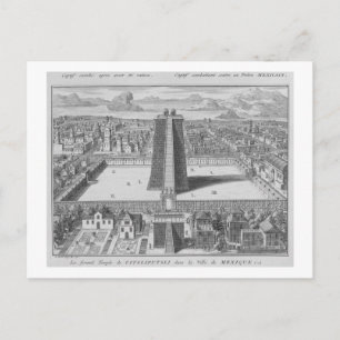 Postal El Gran Templo de la Vitsliputsli en la Ciudad de