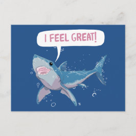 Postal El gran tiburón blanco se siente grande