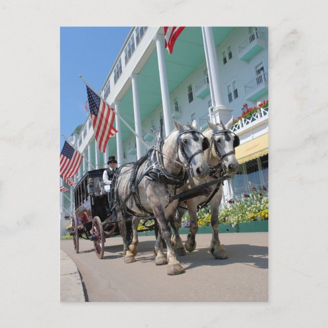 Postal El Grand Hotel - Isla Mackinac, Michigan (Anverso)