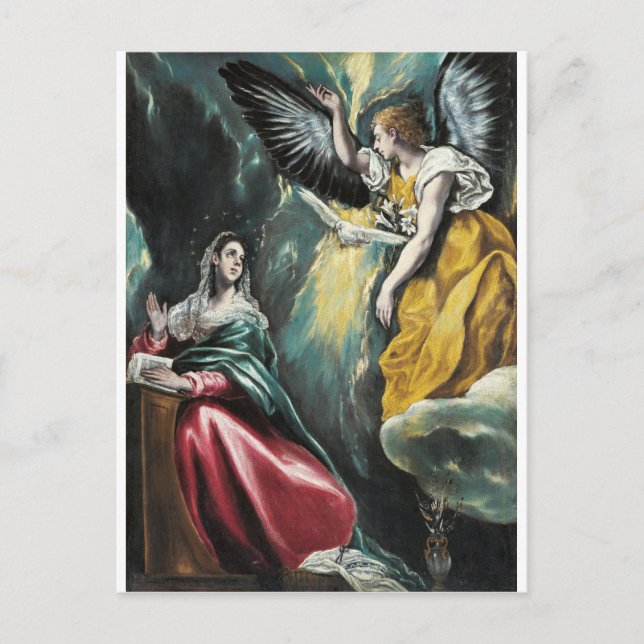 Postal El Greco - Anunciación (Anverso)