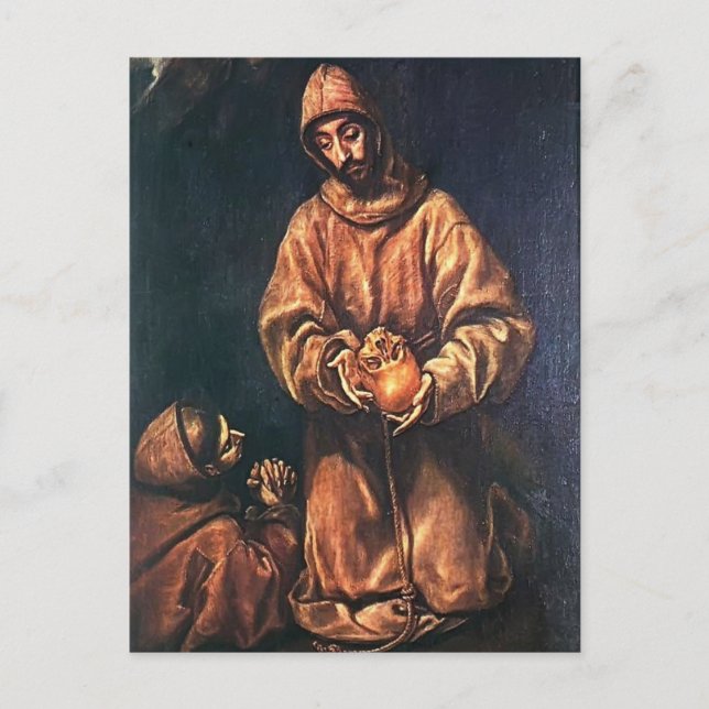 Postal El Greco- San Francisco y el hermano Rufus (Anverso)