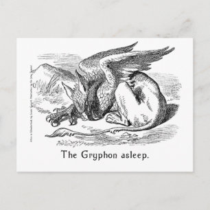 Postal El Griffin Duerme. Alicia en el arte de las maravi