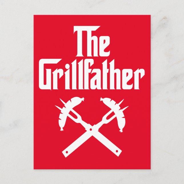 Postal El Grillfather Con Perros Calientes (Anverso)