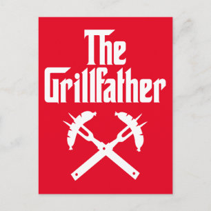 Postal El Grillfather Con Perros Calientes