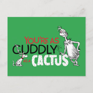 Postal El Grinch Eres tan cariñoso como un Cactus