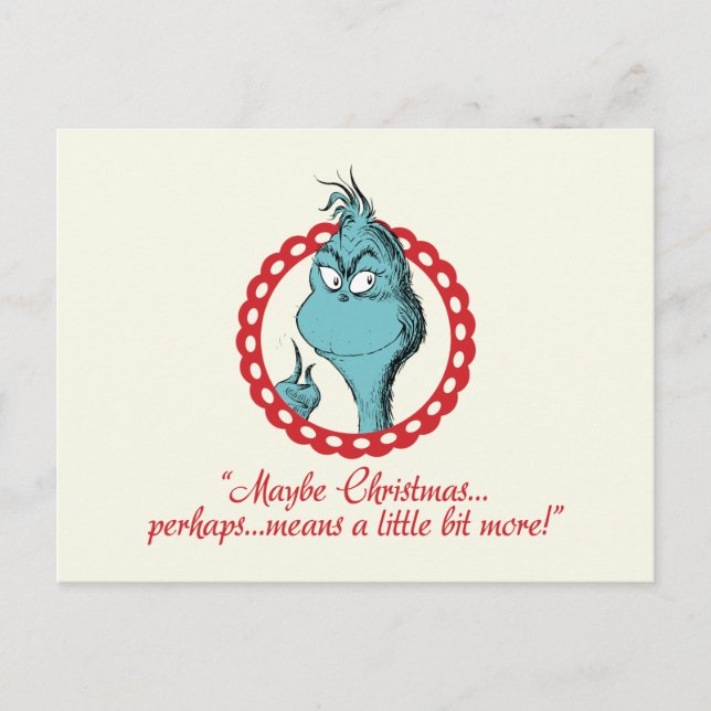 Postal El Grinch | Quizás Navidades... (Anverso)