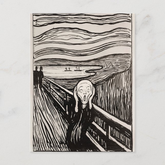 Postal El Grito (1895) de Edvard Munch (Anverso)