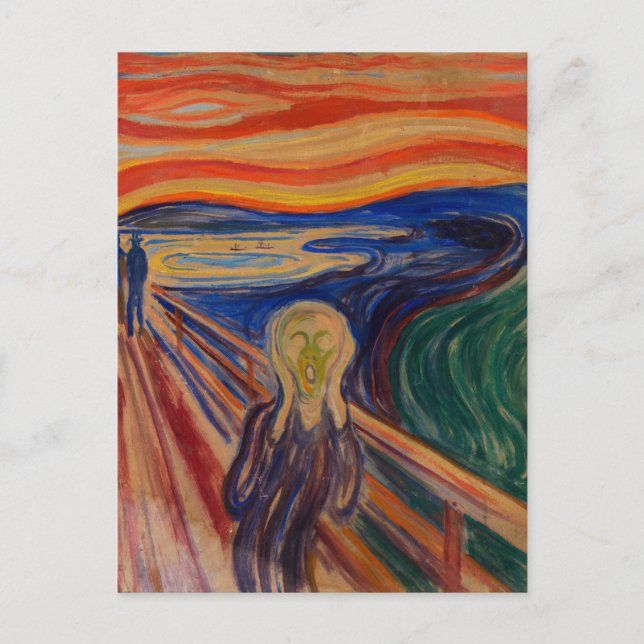 Postal El grito de Edvard Munch (Anverso)