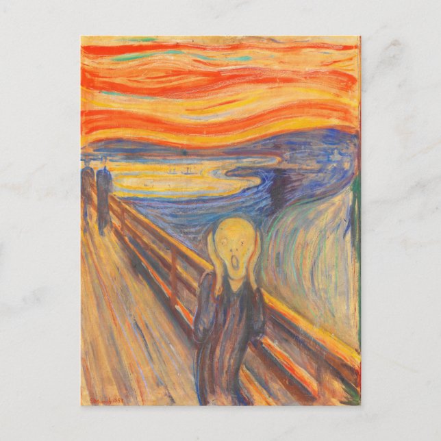 Postal El grito de Edvard Munch (Anverso)