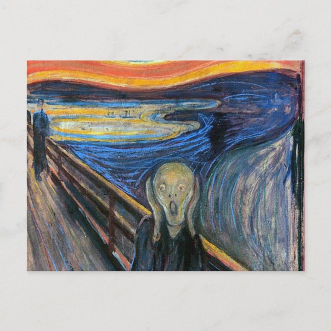 Postal El grito de Edvard Munch (Anverso)