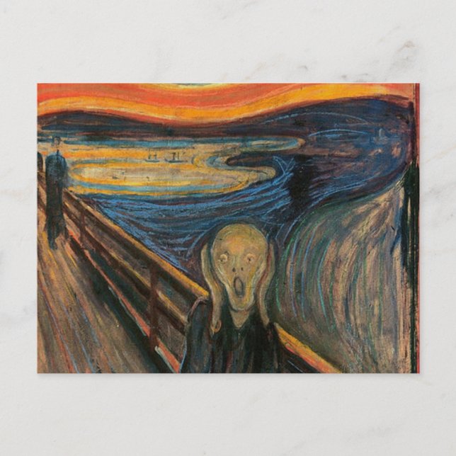 Postal El grito de Edvard Munch (Anverso)