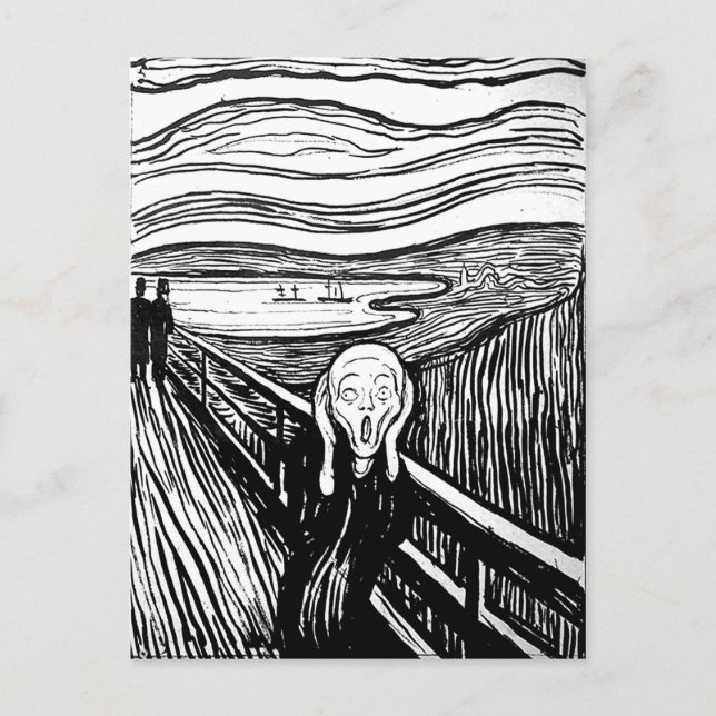 Postal El grito de Edvard Munch (Anverso)
