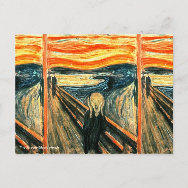 Postal El grito de Edvard Munch (Anverso)