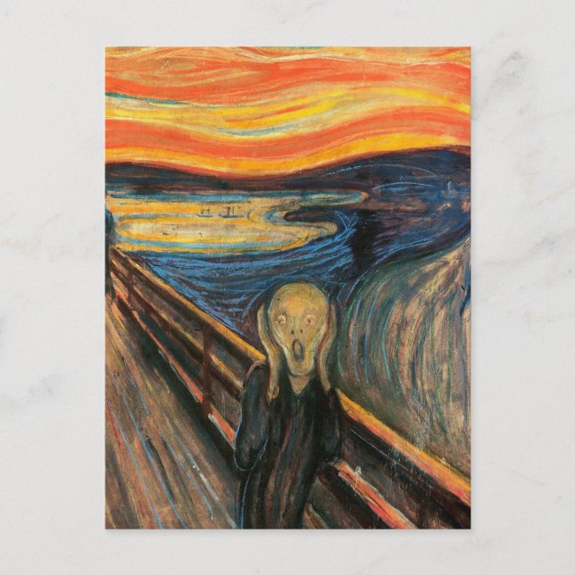Postal El grito de Edvard Munch (Anverso)