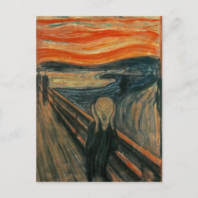 Postal El grito de Edvard Munch (Anverso)