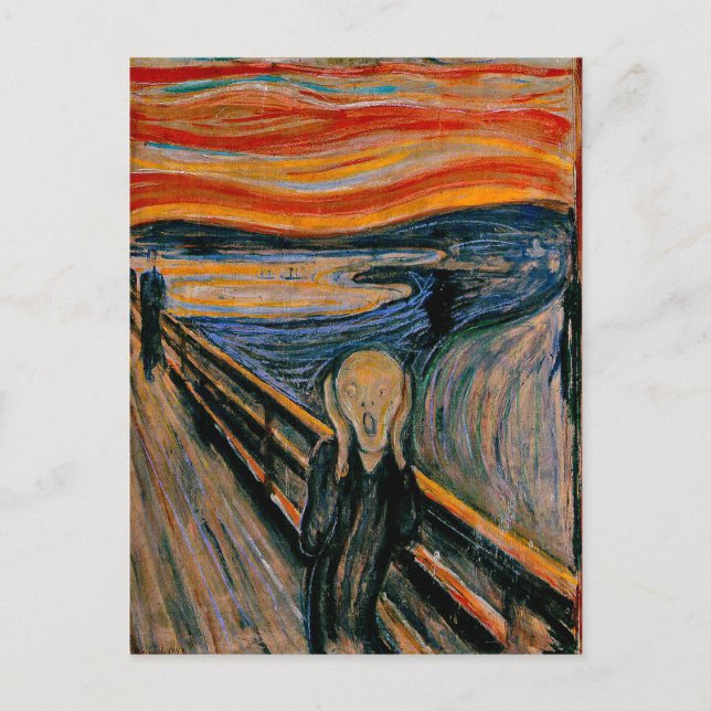 Postal El Grito de Edvard Munch (Anverso)