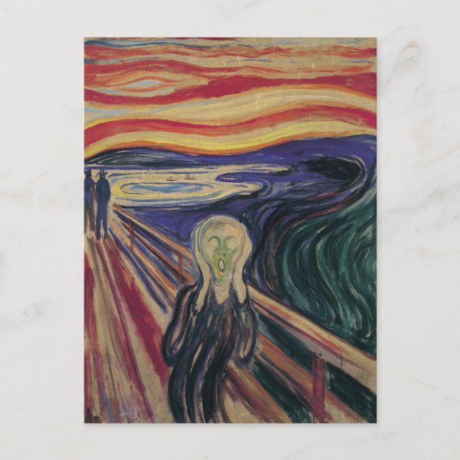 Postal El Grito de Edvard Munch, Expresionismo Vintage (Anverso)