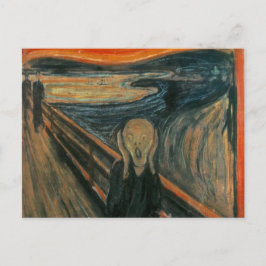 Postal El grito de Edvard Munch, pintor simbolista