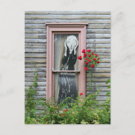 Postal El grito en una ventana