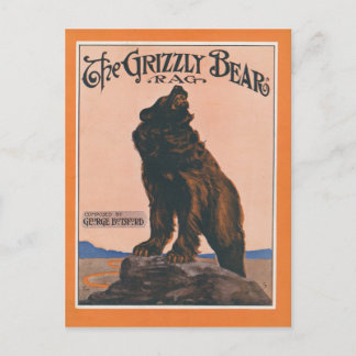 Postal El grizzly Bear Rag