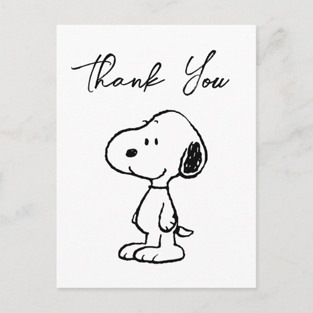 Postal El Grupo de Peanuts | Baby Shower (Anverso)