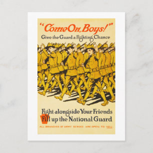 Postal El Guardia Nacional viene en propaganda de los