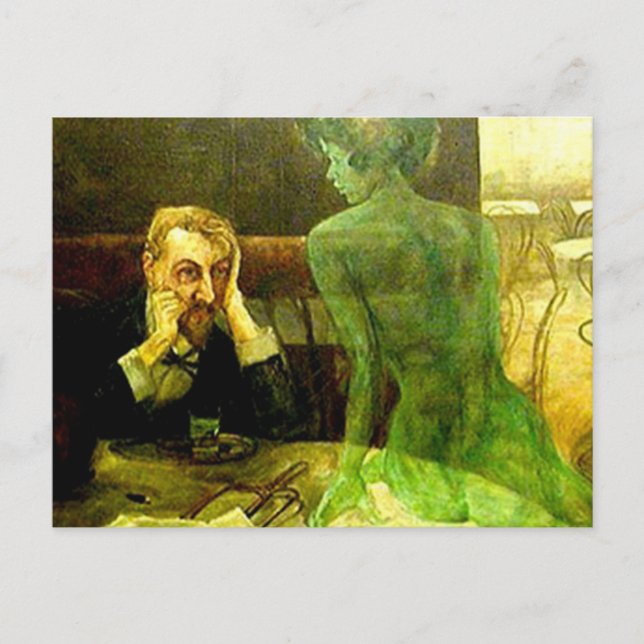 Postal El Hada Verde: Absinthe (Anverso)
