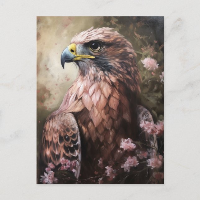 Postal El halcón (Anverso)