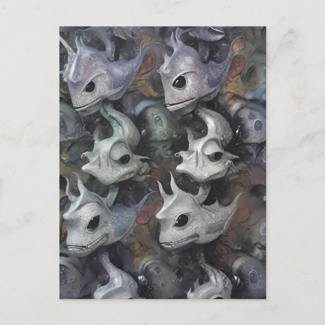 Postal El hambre acecha en las aguas residuales del ocio (Anverso)