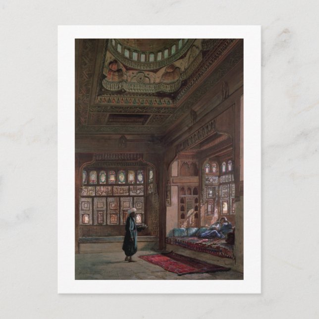 Postal El harem del jeque Sadat, El Cairo, 1870 (Anverso)