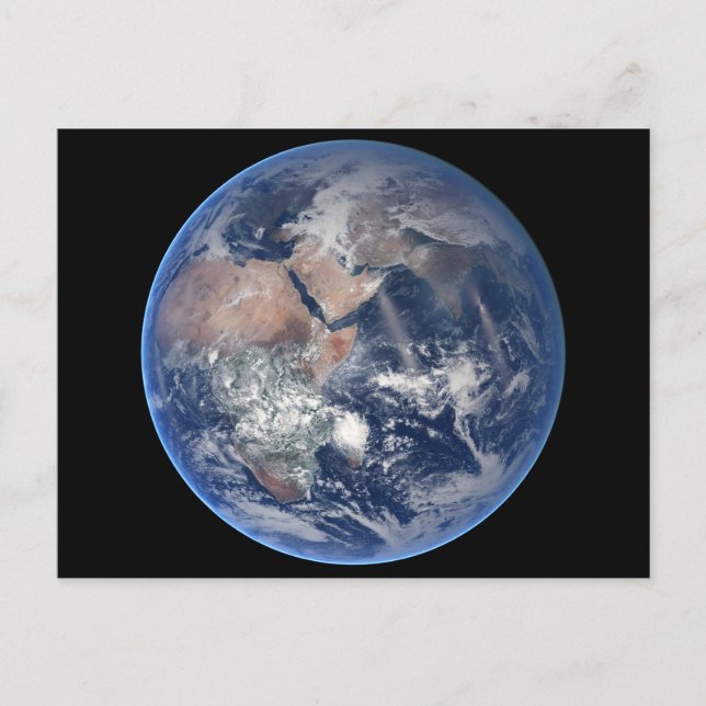 Postal El Hemisferio Oriental Sobre El Planeta Tierra. (Anverso)