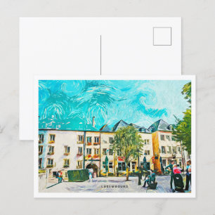 Postal El hermoso paisaje de pintura al óleo de Luxemburg