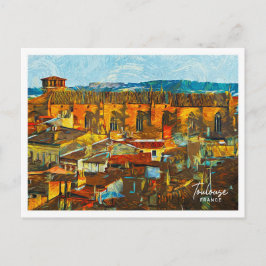 Postal El hermoso paisaje de pintura al óleo de Toulouse