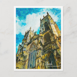 Postal El hermoso paisaje de pintura al óleo de York