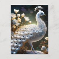 El hermoso pavo real blanco es luminiscencia combi