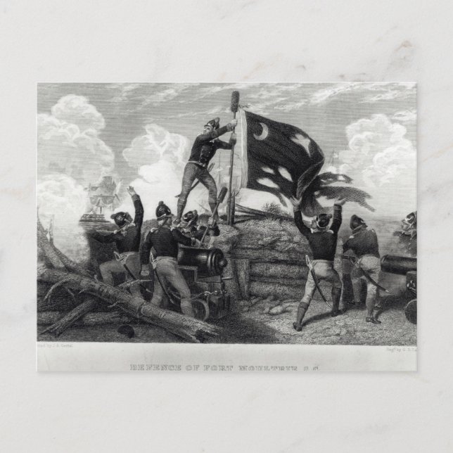 Postal El heroísmo del sargento William Jasper (Anverso)