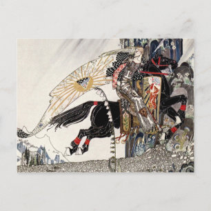 Postal El hijo de la viuda: El muchacho que monta el caba