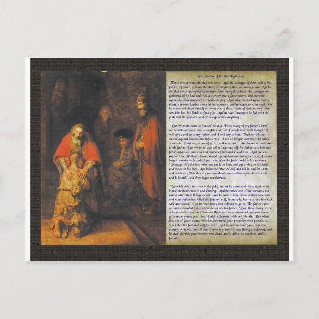 Postal El Hijo Prodigio. (Anverso)