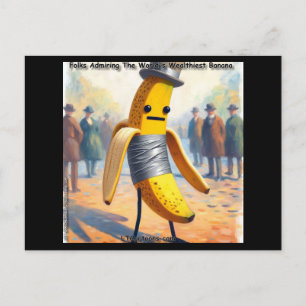 Postal El hilarante arte de banana con cinta adhesiva de