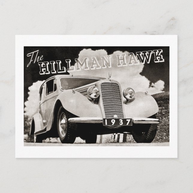 Postal El Hillman Hawk 1937 (Anverso)