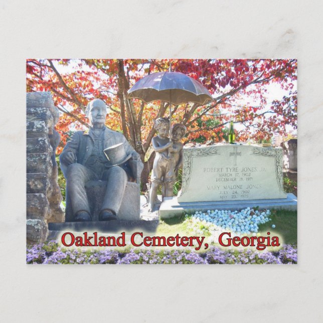 Postal El histórico cementerio de Oakland, Atlanta, GA (Anverso)