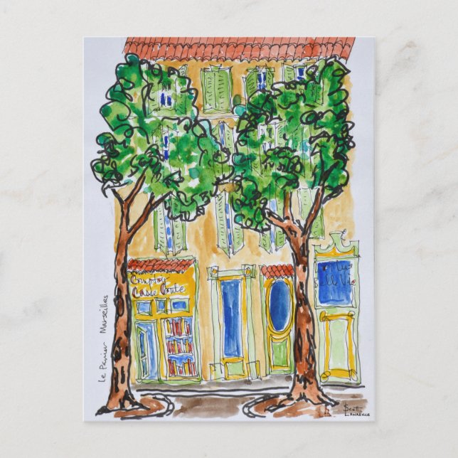 Postal El histórico Le Panier| Marsella, Francia (Anverso)