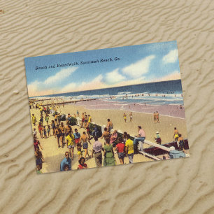 Postal El histórico paseo marítimo de la isla Tybee