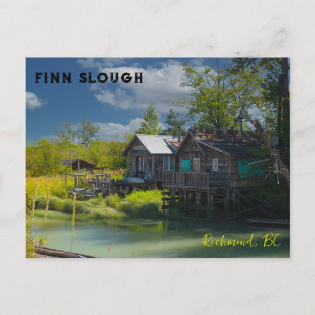 Postal El histórico pueblo pesquero de Finn Slough (Anverso)