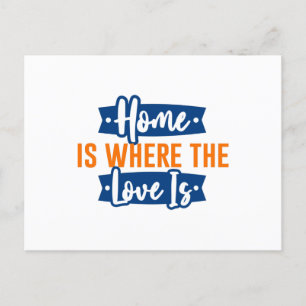 Postal El hogar es donde está el amor