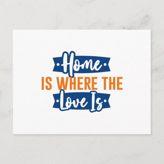 Postal El hogar es donde está el amor (Anverso)