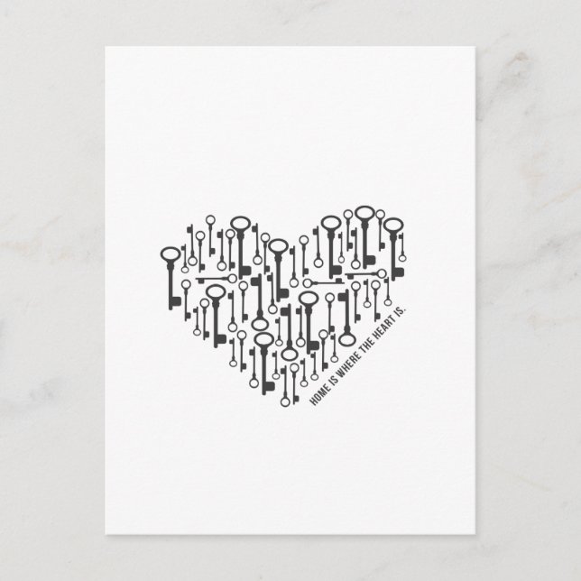Postal El hogar es donde está el corazón (Anverso)