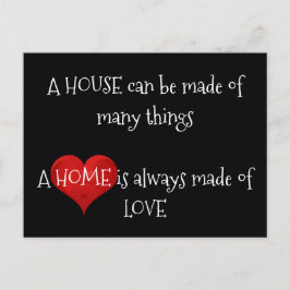 Postal El hogar siempre está hecho de amor Cita Tipografí