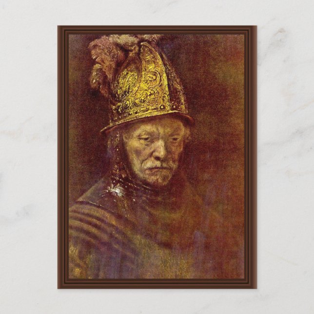 Postal El Hombre Con El Casco Dorado. (Anverso)