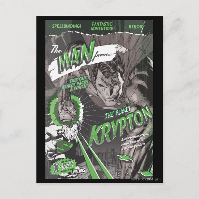 Postal El hombre de Krypton (Anverso)